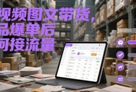 短视频图文带货，选品爆单后如何接流量
