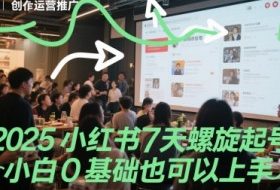 2025小红书7天螺旋起号，小白0基础也可以上手