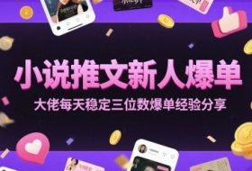 小说推文新人爆单大佬每天稳定三位数爆单经验分享