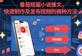 番茄短篇小说推文，快速制作及发布视频的两种方法