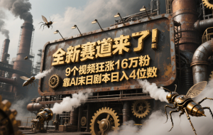 全新赛道来了！9个视频狂涨16万粉，靠AI末日剧本日入4位数，评论区爆肝追更！