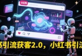 小红书引流获客2.0，小红书引流教程