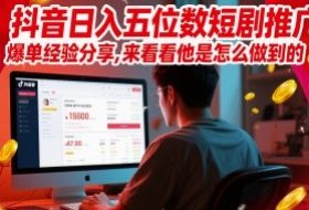 抖音日入五位数短剧推广爆单经验分享，来看看他是怎么做到的？