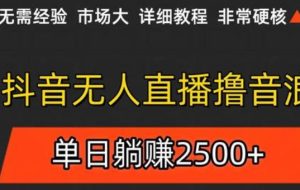 抖音无人直播6.0 简单无脑可矩阵 每天两小时轻松躺赚500+