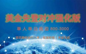（15012期）美金先登计划对冲强化版，2025年黑马中最暴力收益日收益1k-4k（可放大…