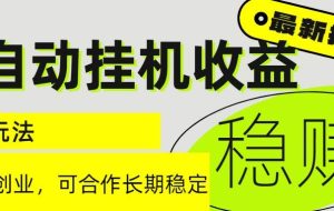 （15031期）6月最新全自动自动运行项目日入2000+长期稳定收益