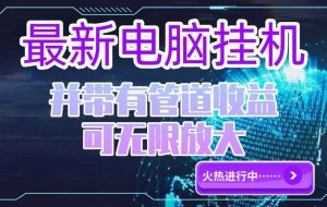 （15036期）电脑自动运行单机每天收益300—500+ 并带有团队管道收益 可无限放大