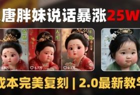 AI大唐胖贵妃说话2.0，40条视频暴涨40w粉，附独家变现攻略