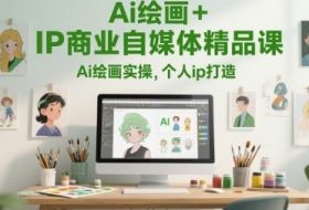 Ai绘画+IP商业自媒体精品课，Ai绘画实操，个人ip打造