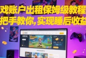 游戏账户出租保姆级教程，手把手教你，实现睡后收益