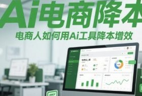 Ai电商降本增效线上课，电商人如何用Ai工具降本增效