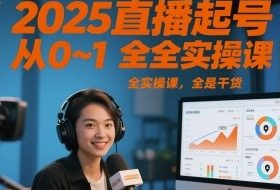 2025直播起号从0~1全实操课，全是干货