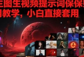 AI生图生视频提示词保姆式使用教学，小白直接套用