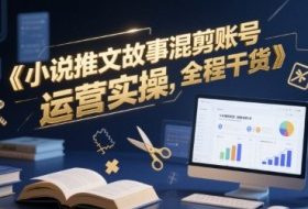 小说推文故事混剪账号运营实操，全程干货