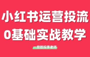 李老师·小红书运营投流，0基础实战教学（更新）