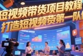 短视频带货项目教程，打造短视频带货第一队伍