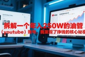 付费文章：拆解一个年入250W的油管（youtube）账号，我发现了挣钱的核心秘密