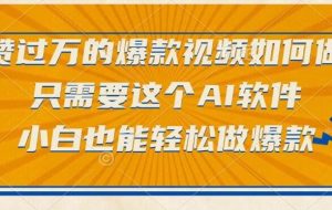 （15121期）点赞过万的爆款视频如何做？只需要这个AI软件，小白也能轻松做爆款