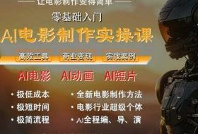 AI电影制作实操课，人人都能做电影，一台电脑全搞定