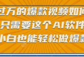 点赞过万的爆款视频如何做？只需要这个AI软件，小白也能轻松做爆款【揭秘】