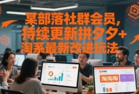 某部落社群会员，持续更新拼夕夕+淘系最新改进玩法