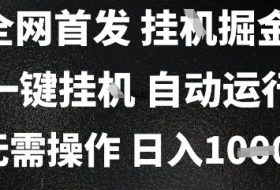 2025最新挂G暴力掘金，日入1K+解放双手，无需操作，全自动运行【揭秘】