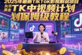 2025年最新TikTok影视解说项目，新手也能挣美金，TK中视频计划保姆级教程