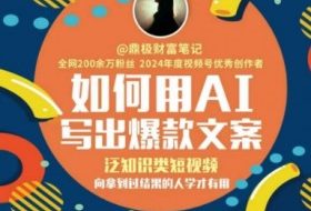 如何用AI写出高赞文案，泛知识类短视频，向拿到过结果的人学才有用