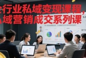 全行业私域变现课程，私域营销成交系列课