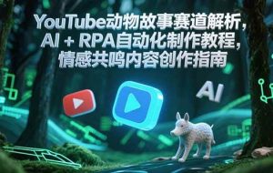 （15174期）YouTube动物故事赛道解析，AI+RPA自动化制作教程，情感共鸣内容创作指南