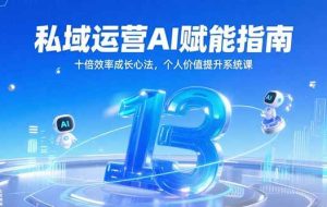 （15176期）私域运营AI赋能指南，十倍效率成长心法，个人价值提升系统课