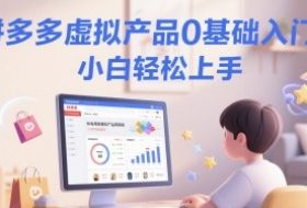 拼多多虚拟产品0基础入门课，小白轻松上手