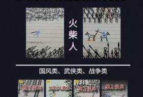 火柴人短视频-纸上谈兵，独一无二的视频展示风格，国风，战争动画，短视频差异化新赛道