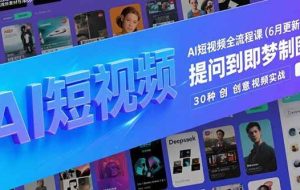 （15194期）AI短视频全流程课(6月更新)，Deepseek提问到即梦制图，30种创意视频实战