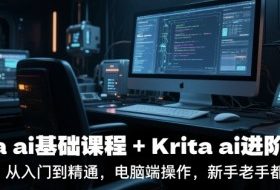 krita ai基础课程+Krita ai进阶课程，从入门到精通，电脑端操作，新手老手都可以学