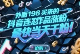 外面198买来的抖音连怼作品涨粉，最快当天千粉
