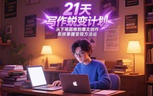 （15204期）21天写作蜕变计划，从下笔困难到爆文创作，系统掌握变现方法论