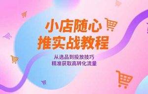 （15205期）小店随心推实战教程，从选品到投放技巧，精准获取高转化流量