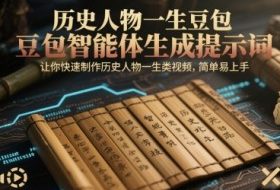 历史人物一生豆包智能体生成提示词，让你快速制作历史人物一生类视频，简单易上手
