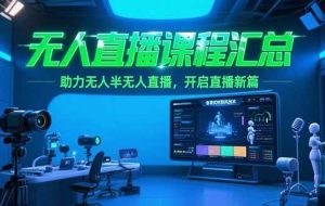 （15218期）无人直播课程汇总，含非实时防风技术，助力无人半无人直播，开启直播新篇
