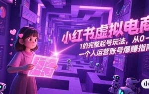 （15230期）小红书虚拟电商，从0-1的完整起号玩法，一个人运营账号爆赚指南