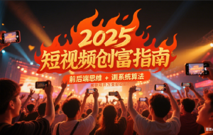 2025短视频创富指南，前后端思维 + 系统算法，教你月入过万变现路径