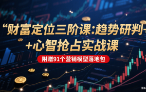 财富定位三阶课：趋势研判 + 心智抢占实战课，附赠91个营销模型落地包