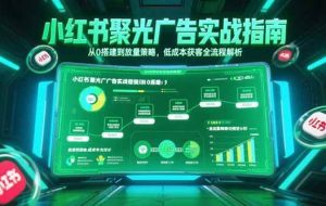 （15248期）小红书聚光广告实战指南，从0搭建到放量策略，低成本获客全流程解析