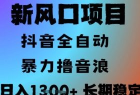 最新风口抖音无人直播撸音浪，全自动运行，小白可玩，长期稳定，日入1.3k，可批量收益翻倍【揭秘】