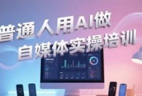 普通人用AI做自媒体实操培训，普通人一个人用ai做自媒体，视频制作、短视频引流、直播带货，轻松入门