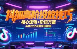 （15240期）抖加高阶投放技巧，核心逻辑+阶段方案，实体企业流量变现指南