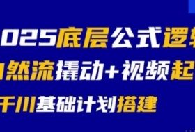 2025底层公式逻辑自然流撬动+视频起号+千川基础计划搭建