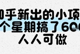 知乎新出的小项目，一个星期搞了6张，人人可做
