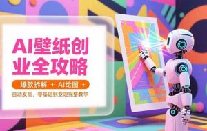 （15312期）AI壁纸创业全攻略，爆款拆解+AI绘图+自动发货，零基础到变现完整教学